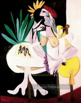  picasso - Femme au chapeau rouge Marie Thérèse 1934 cubiste Pablo Picasso